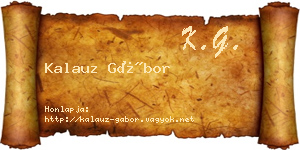 Kalauz Gábor névjegykártya
