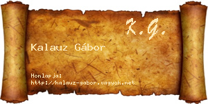 Kalauz Gábor névjegykártya