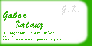 gabor kalauz business card